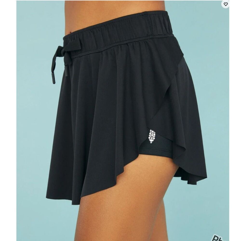 Free People Movement Black On Point Skort Small Women